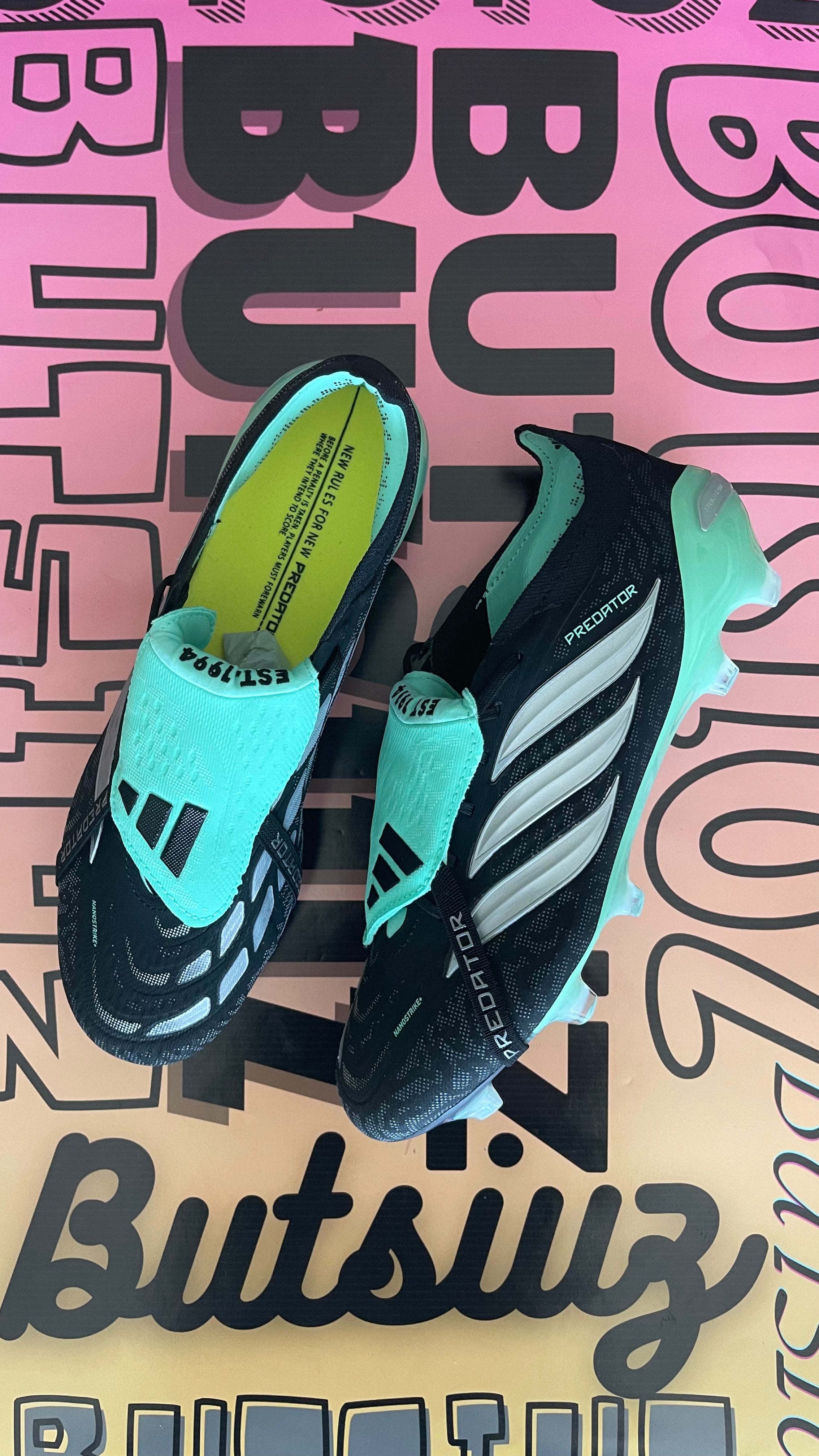 adidas Predator Elite FT FG “Final Rush” – Core Black / Silver Metallic / Pulse Mint