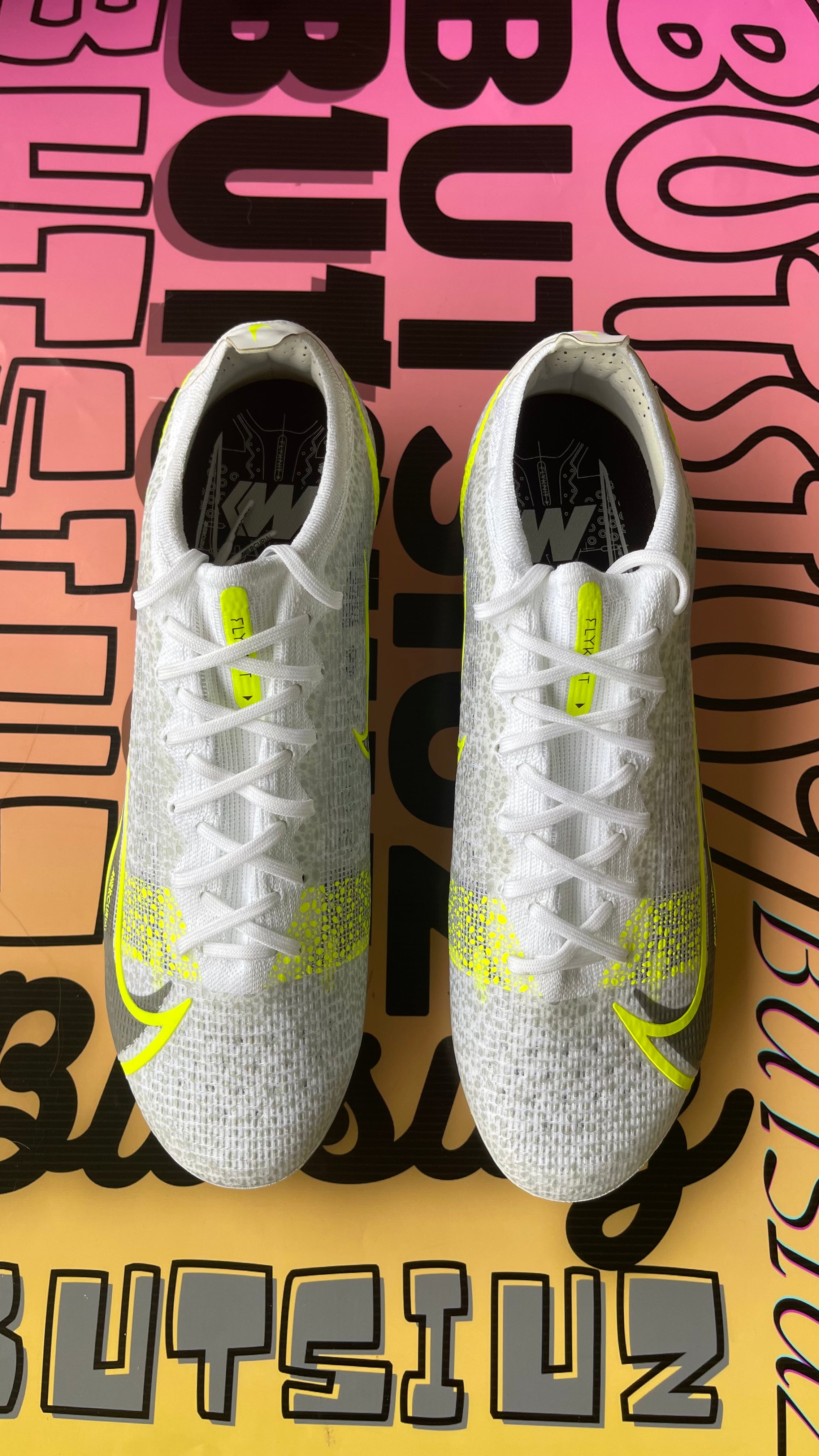Nike Mercurial Vapor 14 Elite FG Soccer Cleats White/Black/Metallic Silver – US 12