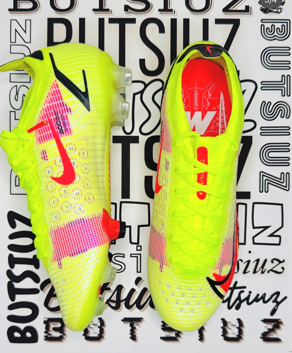 Nike Mercurial Vapor 14 Elite FG Soccer Cleats Volt/Bright Crimson/Black – US 12