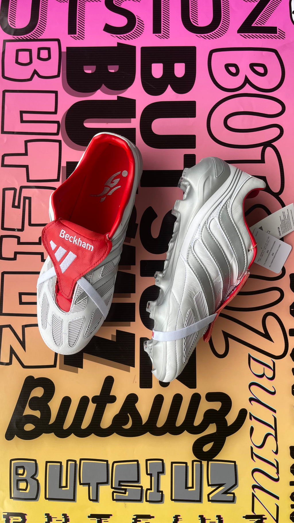 Adidas Predator Precision David Beckham FG – White/Silver/Red (KH8138)