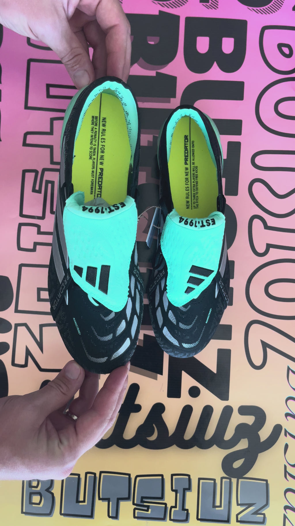 adidas Predator Elite FT FG “Final Rush” – Core Black / Silver Metallic / Pulse Mint