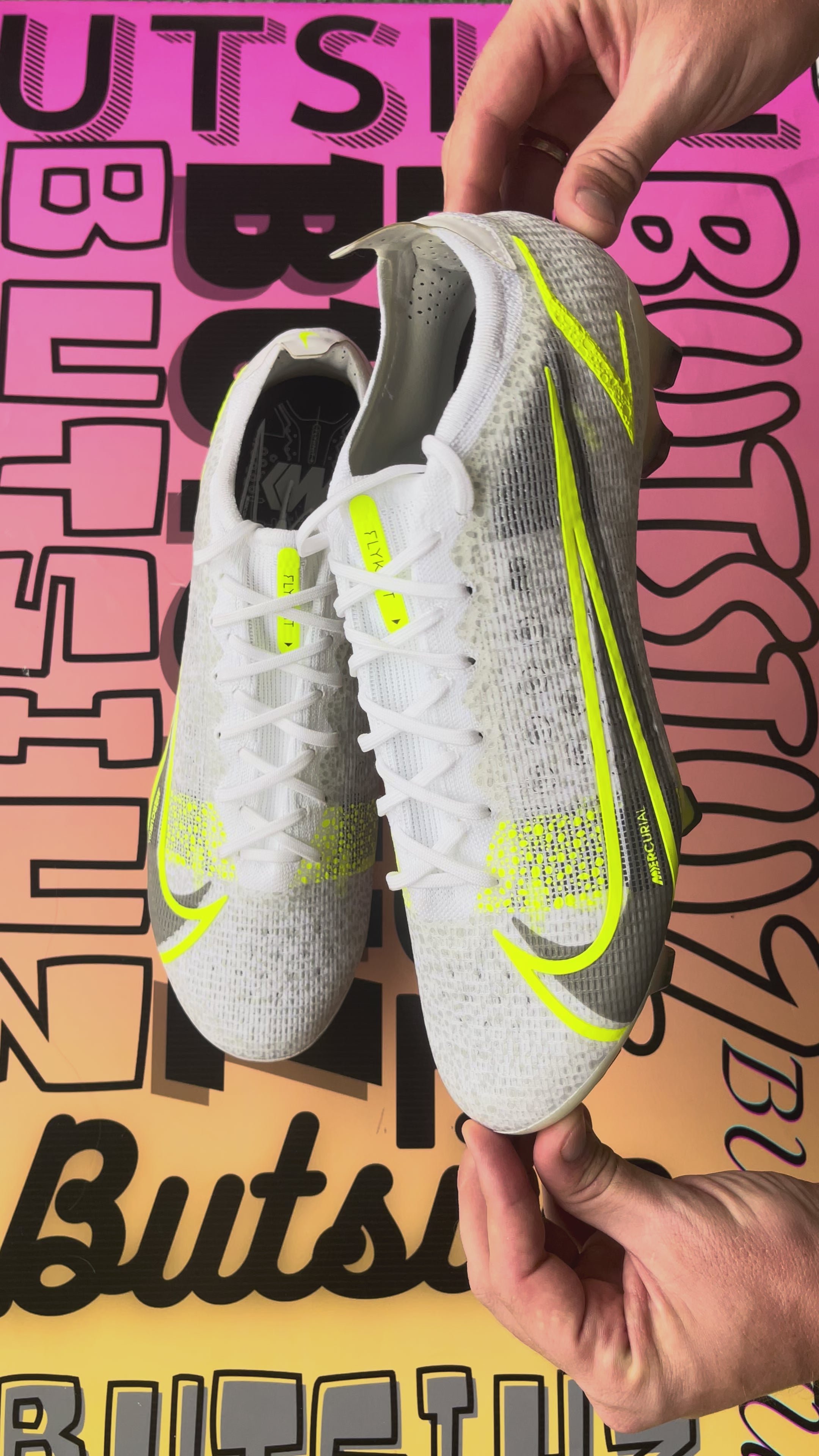 Nike Mercurial Vapor 14 Elite FG Soccer Cleats White/Black/Metallic Silver – US 12