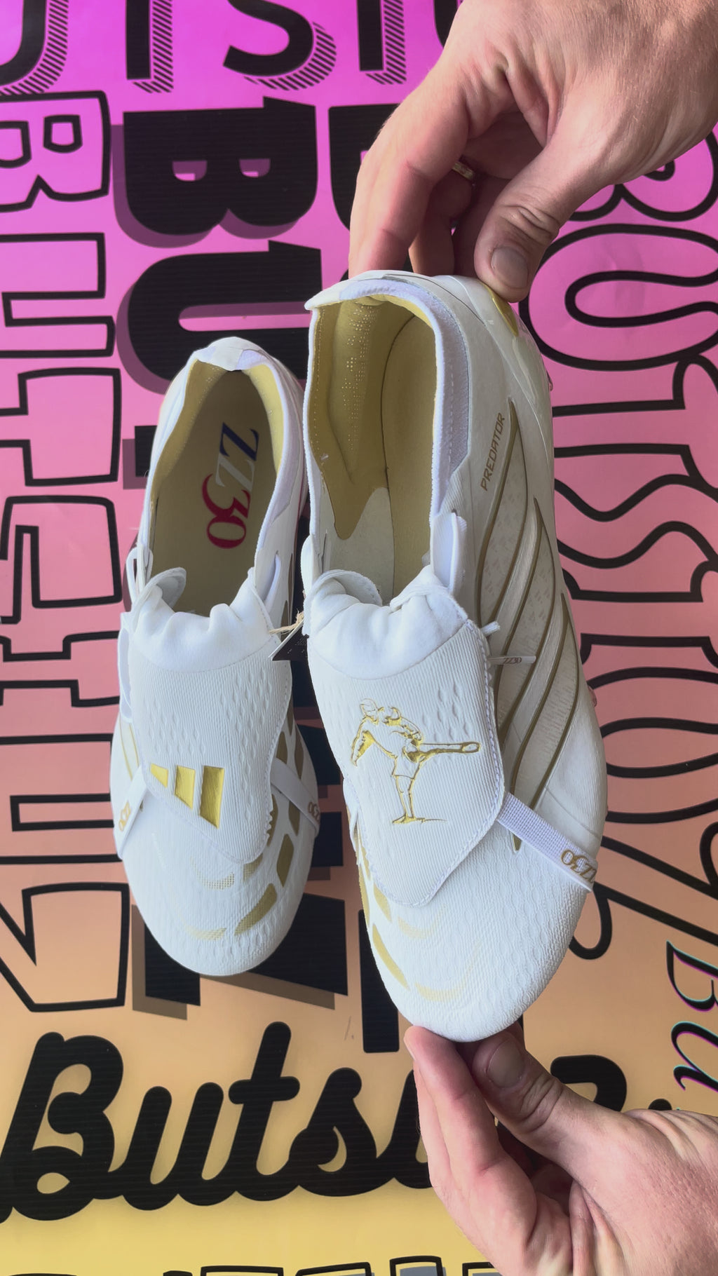 adidas Predator Elite Zidane Fold-Over Tongue FG Soccer Cleats – White / Gold