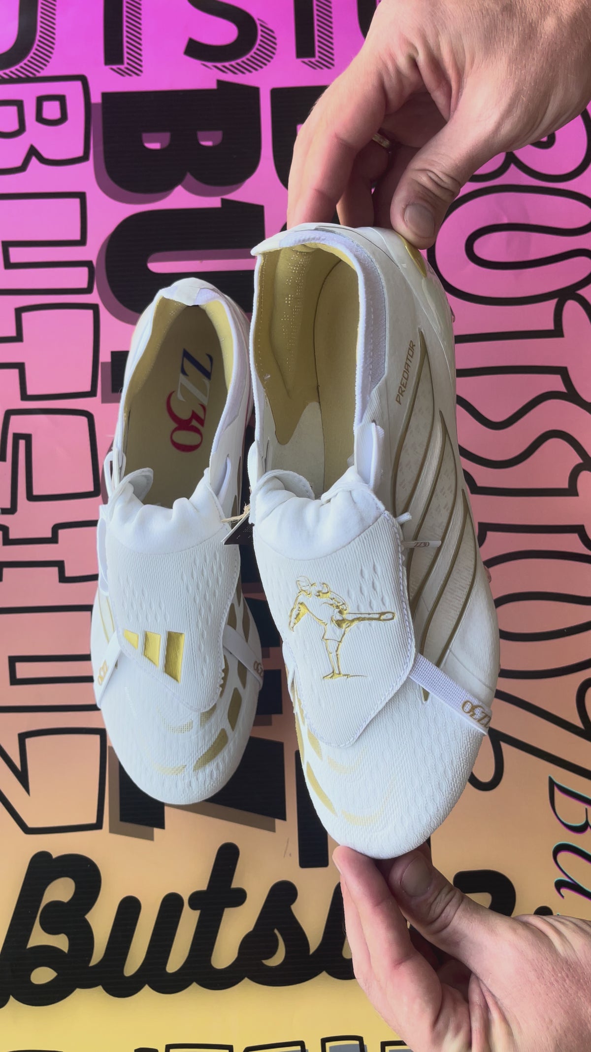 adidas Predator Elite Zidane Fold-Over Tongue FG Soccer Cleats – White / Gold